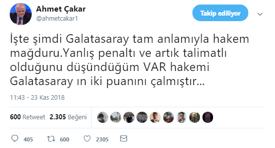 Ahmet Çakar'dan flaş iddia! VAR hakemi talimatlı... - Resim: 1