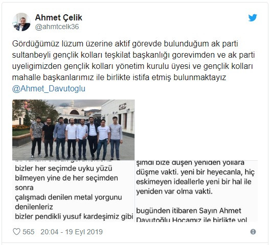 AKP'de kopuş süreci hızlandı: Davutoğlucu başkanlar istifa etti - Resim: 1