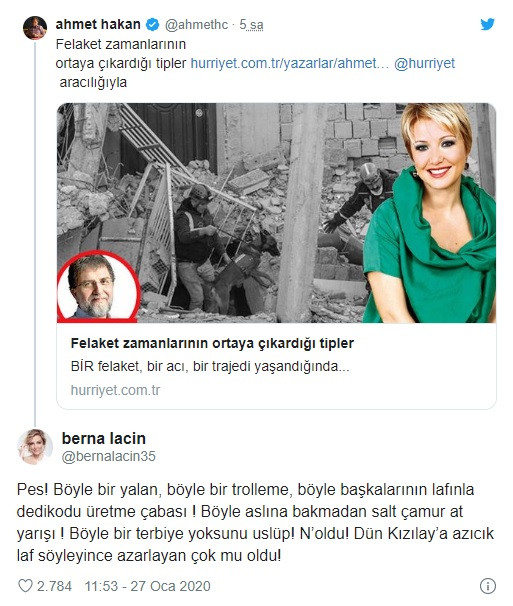 Berna Laçin Ahmet Hakan'a sert çıktı! Terbiye yoksunu - Resim: 1