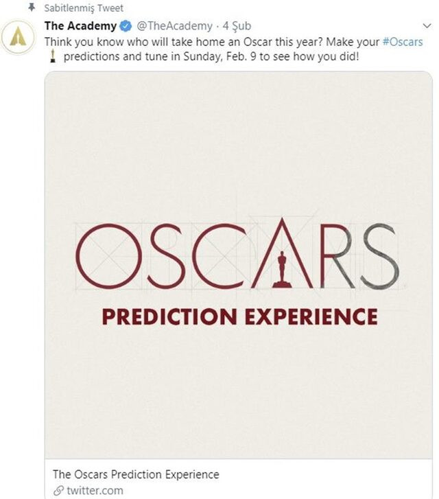 Akademi Twitter’da yanlışlıkla Oscar tahmin listesi açıkladı ve sildi - Resim: 2