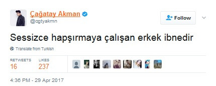 Çağatay Akman'dan homofobik paylaşım! - Resim: 1