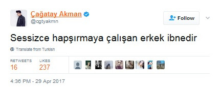 Çağatay Akman'dan homofobik paylaşım! - Resim: 1