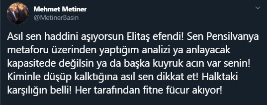AKP'de Pensilvanya kavgası: Mehmet Metiner ve Mustafa Elitaş birbirine girdi - Resim: 1