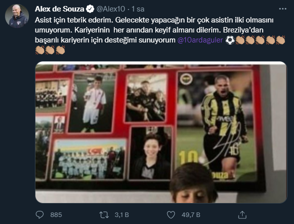 Alex de Souza'dan Genç Oyuncu Arda Güler'e Destek Paylaşımı - Resim: 1