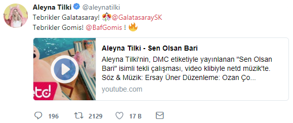 Twitter'a Aleyna Tilki ile Gomis arasındaki ilginç mesajlaşma damga vurdu - Resim: 1