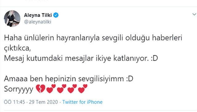 Aleyna Tilki hayranlarından gelen aşk mesajlarına ne dedi? - Resim: 1