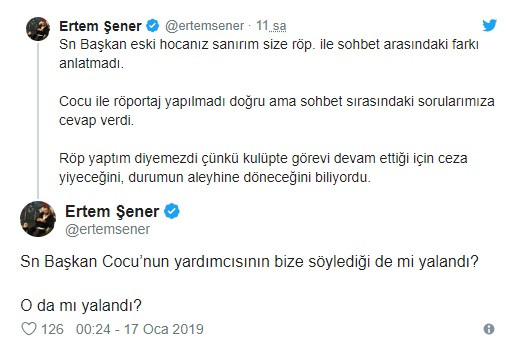 Ali Koç, Cocu ile röportaj yalanını ifşa etti, Ertem Şener'den yanıt geldi - Resim: 1