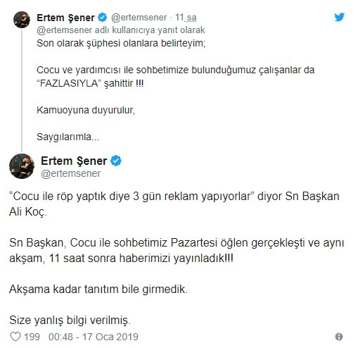 Ali Koç, Cocu ile röportaj yalanını ifşa etti, Ertem Şener'den yanıt geldi - Resim: 3