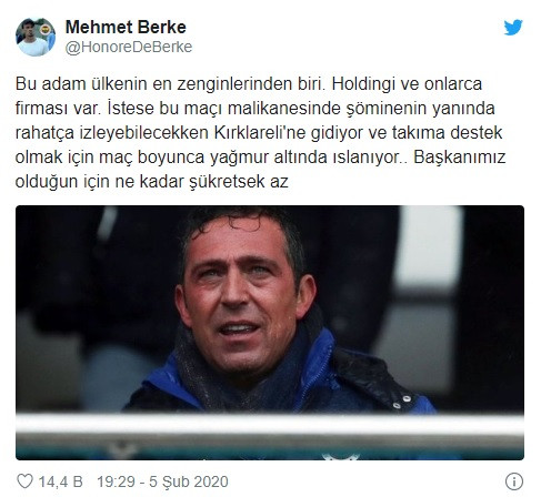 Ali Koç’un Kırklarelispor maçındaki görüntüsü Fenerbahçelileri mest etti - Resim: 6