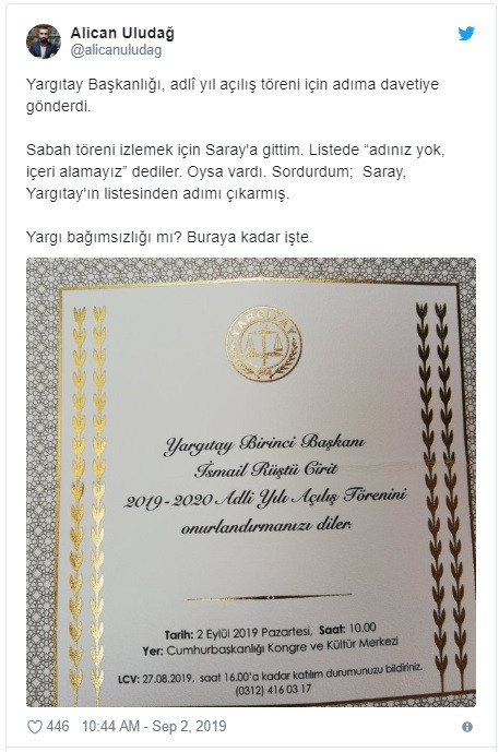 Cumhuriyet muhabiri davetli olduğu halde Saray'a alınmadı - Resim: 1