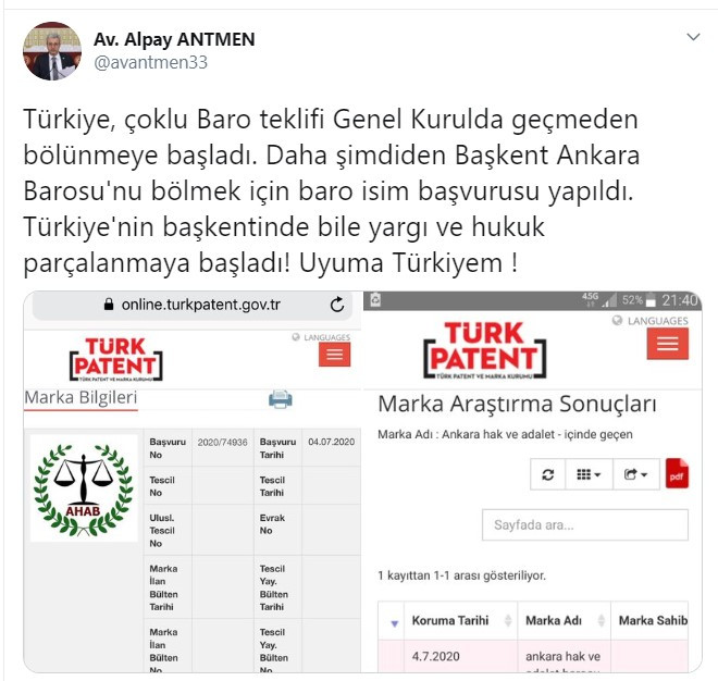 Yeni baro için başvuru yapıldı: AHAB - Resim: 1