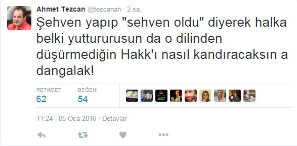 Tezcan'dan Akit'e: Allah'ı nasıl kandıracaksın a dangalak! - Resim: 1