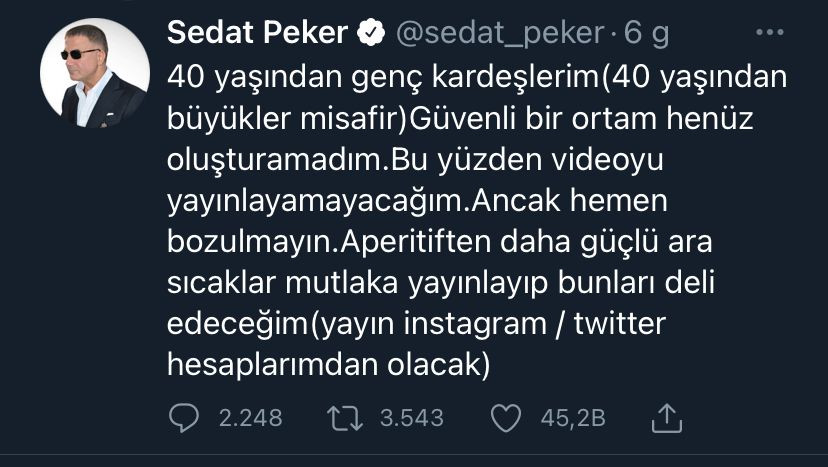 Sedat Peker Şüphesi: Tweet'leri Başkası mı Atıyor? - Resim: 1