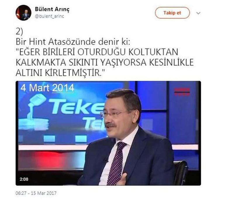 Bülent Arınç'tan çok konuşulacak Melih Gökçek hamlesi - Resim: 1