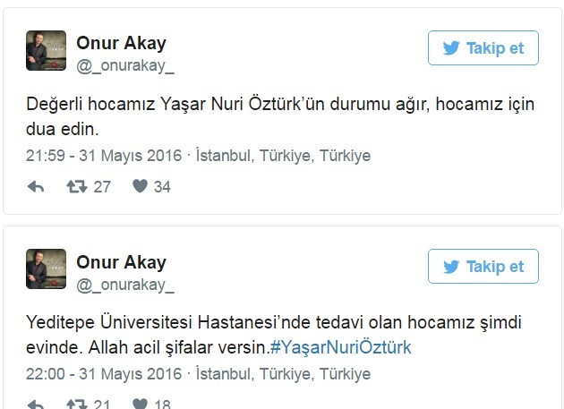 Yaşar Nuri Öztürk'ten üzücü haber - Resim: 1