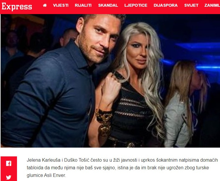 Sırp basınından şok iddia: Dusko Tosic eşi Jelena'yı Aslı Enver'le aldattı! - Resim: 1