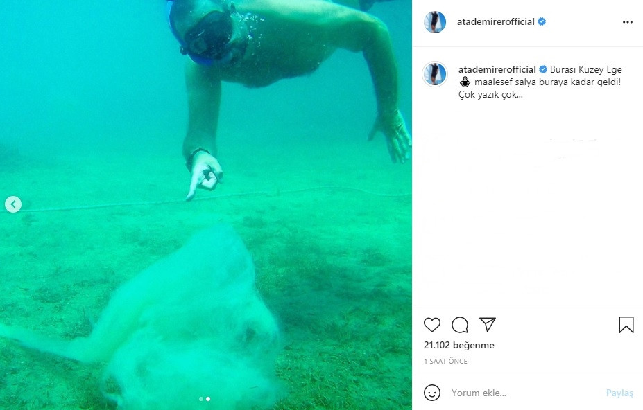 Ata Demirer'den Deniz Salyası Paylaşımı: Buraya Kadar Geldi - Resim: 1