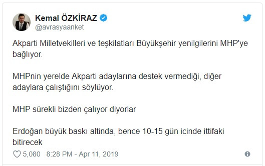 Avrasya Araştırma şirketi Başkanı Özkiraz: Erdoğan Cumhur İttifakı’nı bitirecek - Resim: 1