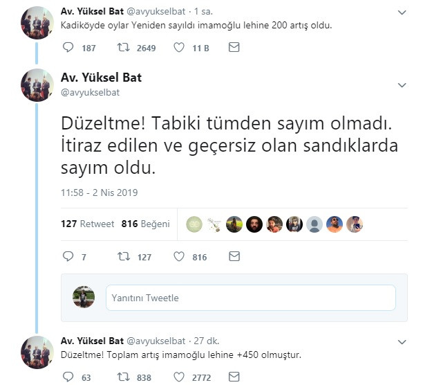 Kadıköy'de oylar yeniden sayıldı, İmamoğlu 450 oy daha kazandı - Resim: 1