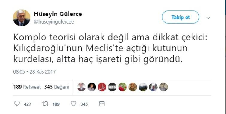Hüseyin Gülerce: Kılıçdaroğlu'nun kutusundaki kurdele haç işareti gibi duruyor.. - Resim: 1