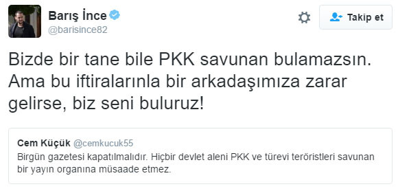 Birgün'den Cem Küçük'e gözdağı: Arkadaşlarımıza zarar gelirse seni buluruz! - Resim: 1