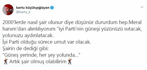 Bartu Küçükçağlayan’dan çarpıcı Meral Akşener mesajı! - Resim: 1
