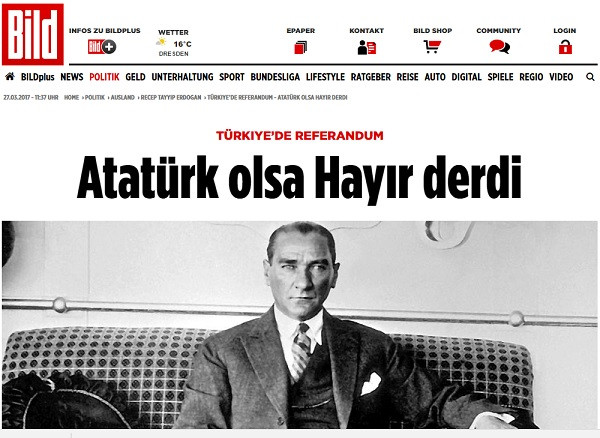 Son dakika haberleri: Alman Bild gazetesi Erdoğan'a savaş açtı: Atatürk olsa hayır derdi - Resim: 1