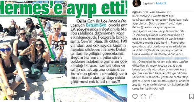 Begüm Şen: “Bana çok ayıp oldu” - Resim: 1