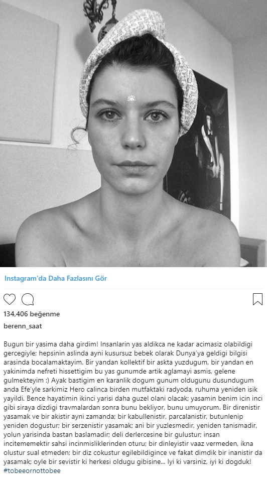 Beren Saat'ten doğum gününde hüzünlü mesaj - Resim: 1