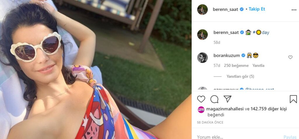 Beren Saat mayolu paylaşımıyla nefes kesti - Resim: 1