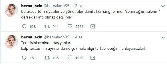 Berna Laçin'den dikkat çeken paylaşım: Senin ağzını silerim - Resim: 1