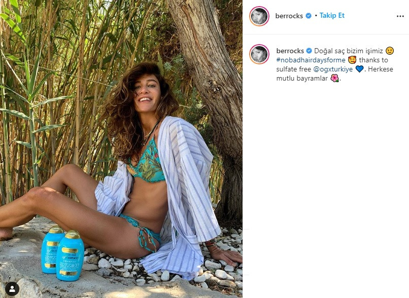 Berrak Tüzünataç reklam modasına uydu: Şampuan reklamı yaptı - Resim: 1