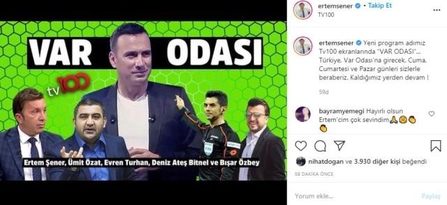 Beyaz Tv'den Olaylı Ayrılmıştı, Ertem Şener'in Yeni Adresi Tv100 Oldu - Resim: 1