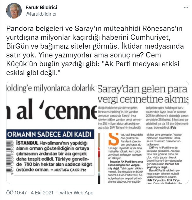 Pandora Belgeleri: AKP Medyasında Tek Satır Yok - Resim: 1