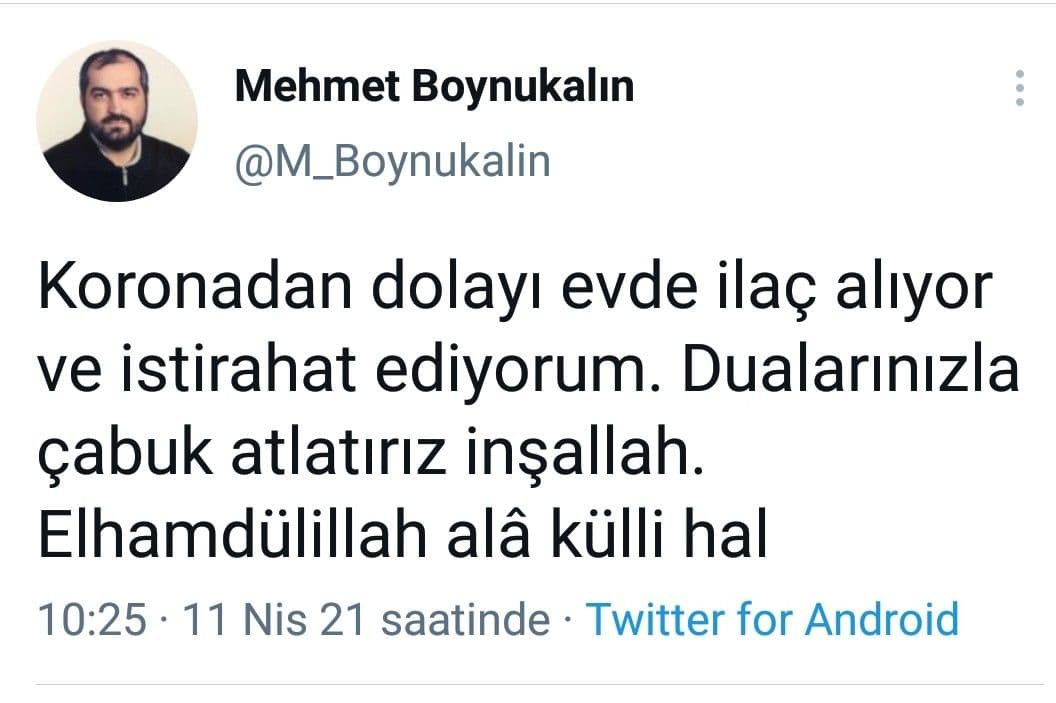 Ayasofya Eski İmamı Boynukalın Koronavirüse Yakalandı - Resim: 1