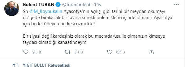 Ayasofya İmamı AKP'yi Karıştırdı: Pelikancıların yeni hedefi Bülent Turan - Resim: 1