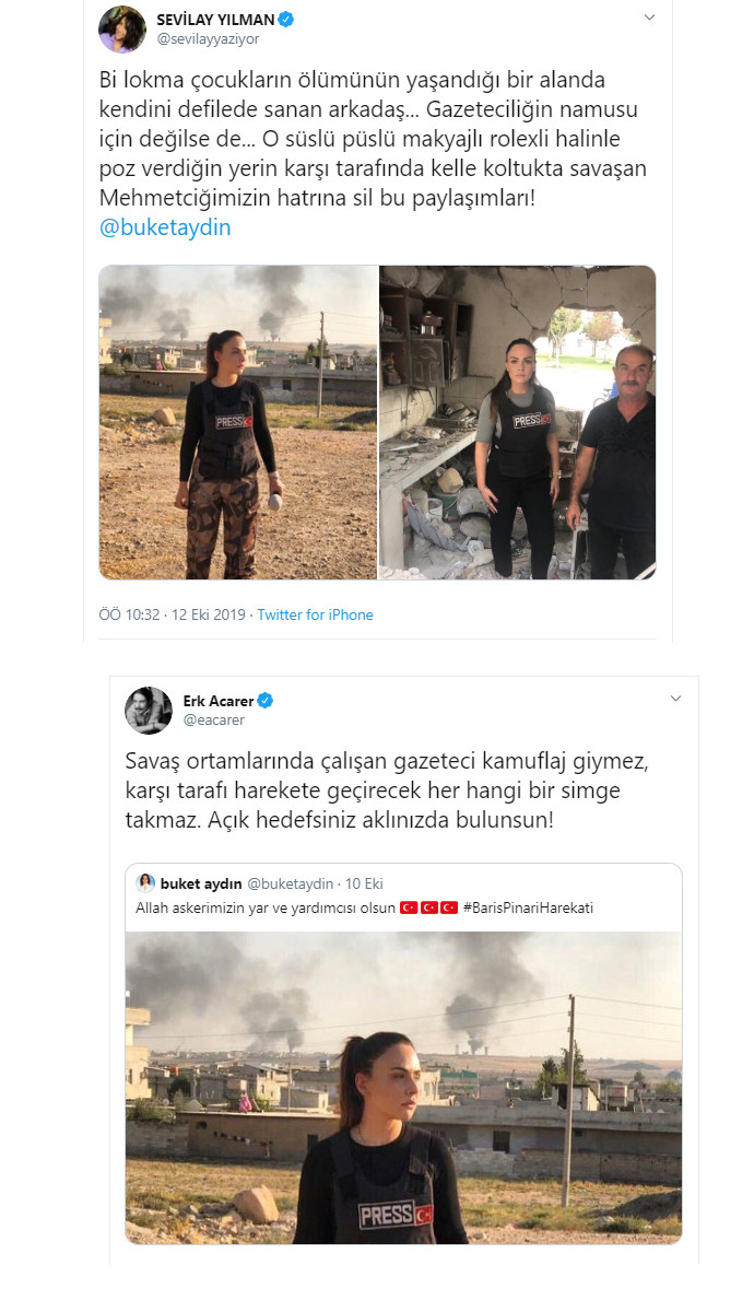 Kamuflaj giyen Buket Aydın yüzünden Cumhurbaşkanlığı medyayı uyardı - Resim: 1