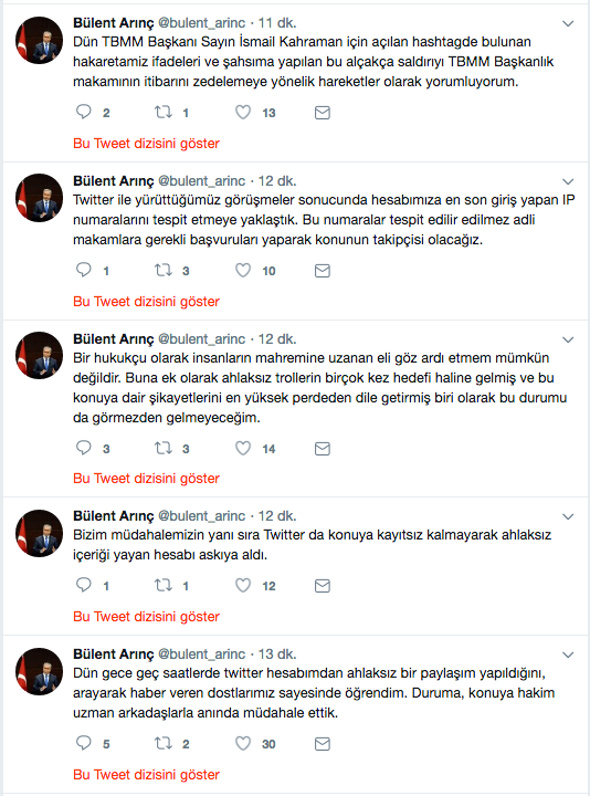 Bülent Arınç'tan +18'lik paylaşım açıklaması - Resim: 2