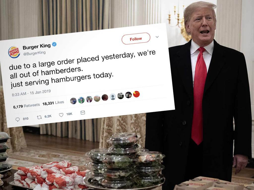 Burger King'den Trump'a: Elimizde hamberder kalmamıştır - Resim: 1