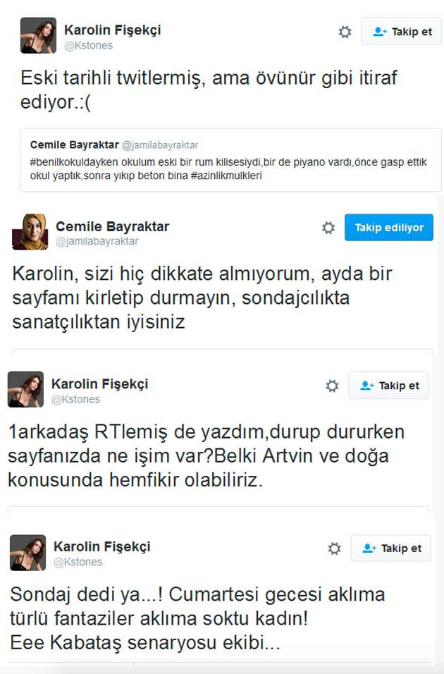 Karolin Fişekçi Cemile Bayraktar ile Twitter'da kapıştı - Resim: 1