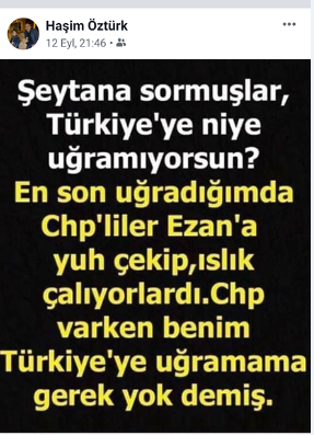 Cami imamından hakaret: CHP'yi şeytana benzetti - Resim: 1