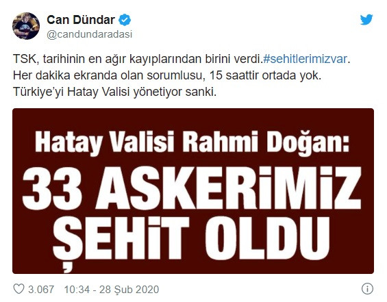Can Dündar'ın tweeti tepki çekti: Türkiye’yi Hatay Valisi yönetiyor sanki - Resim: 1