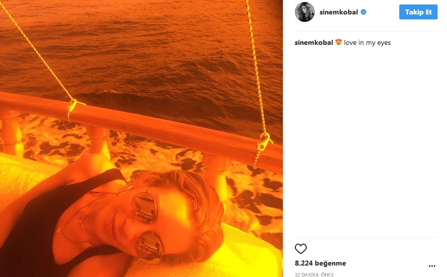 Sinem Kobal'dan romantik paylaşım: Aşk gözlerimin içinde... - Resim: 1