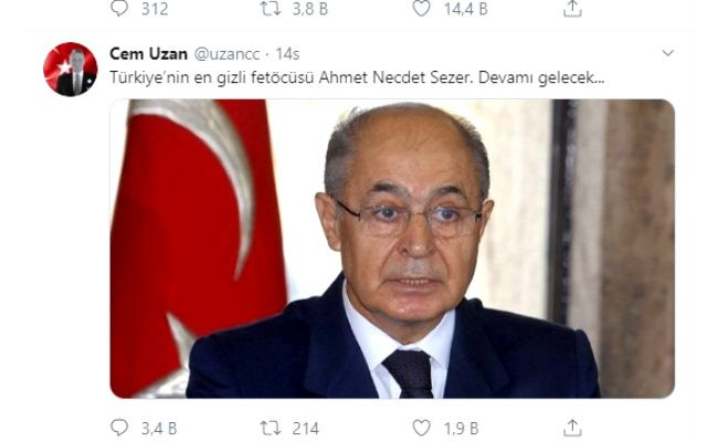 Cem Uzan: En gizli FETÖ'cü Ahmet Necdet Sezer'dir - Resim: 1