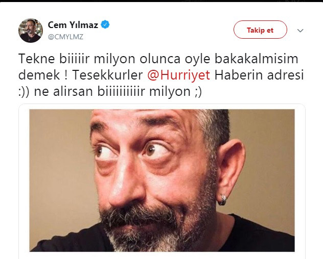 Cem Yılmaz Hürriyet’in haberciliğiyle alay etti - Resim: 1