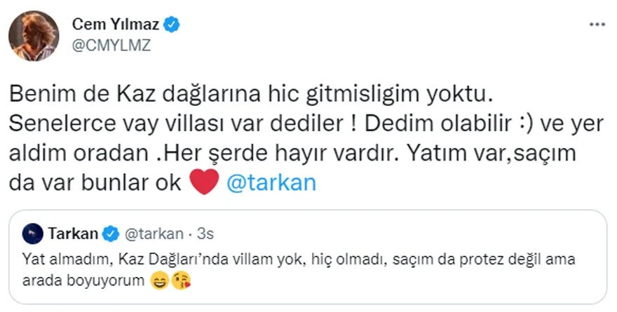 Cem Yılmaz'dan Tarkan'ın Yat ve Saç Boyama Açıklamasına İlginç Yanıt - Resim: 1
