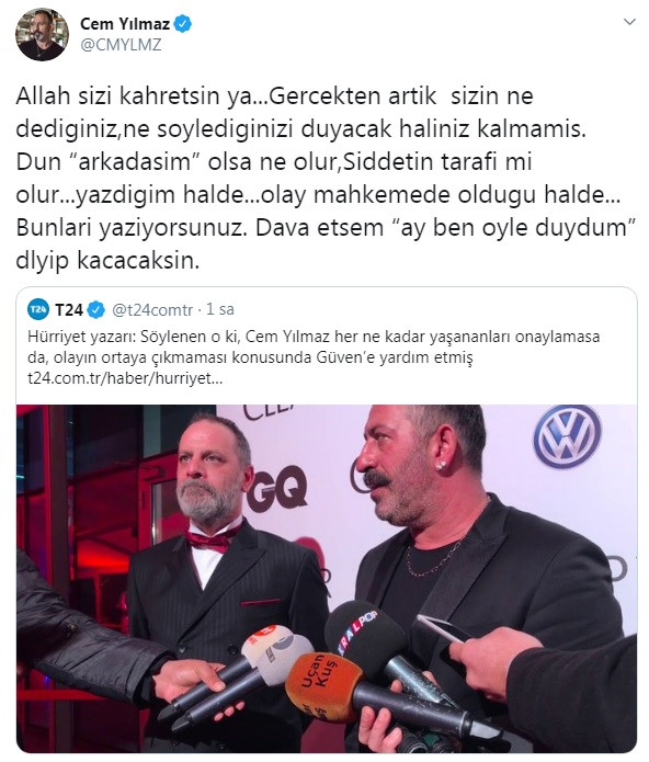 Cem Yılmaz'dan Hürriyet yazarına sert tepki: Allah sizi kahretsin... - Resim: 1