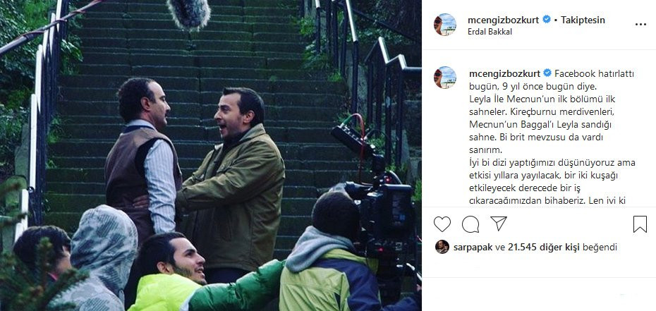 Cengiz Bozkurt’tan Leyla ile Mecnun paylaşımı - Resim: 1