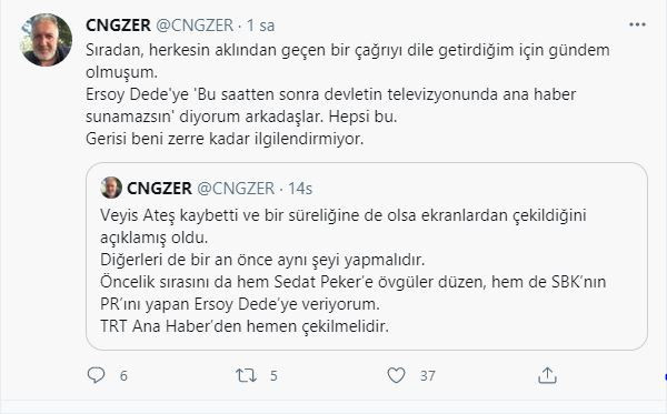 Erdoğan'ın Kuzeni Cengiz Er'den Ersoy Dede'ye: Devletin Televizyonunda Ana Haber Sunamazsın! - Resim: 2