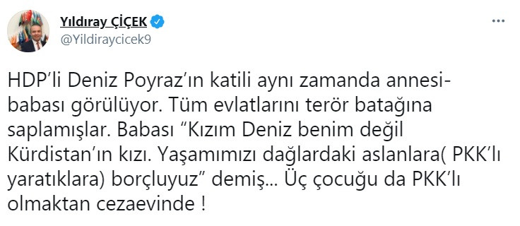 Bahçeli'nin Danışmanından Olay Sözler: Deniz Poyraz'ın Katili Aynı Zamanda Annesi-Babası - Resim: 1